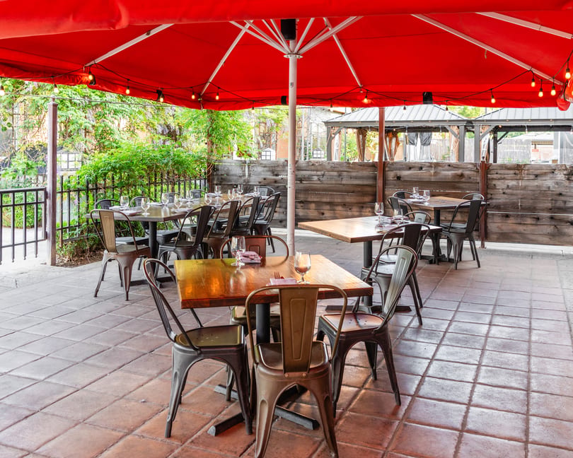 Interior of Cracked Pepper Bistro dining room.