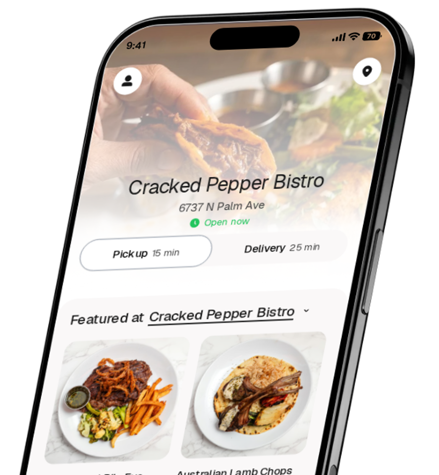 Cracked Pepper Bistro app preview