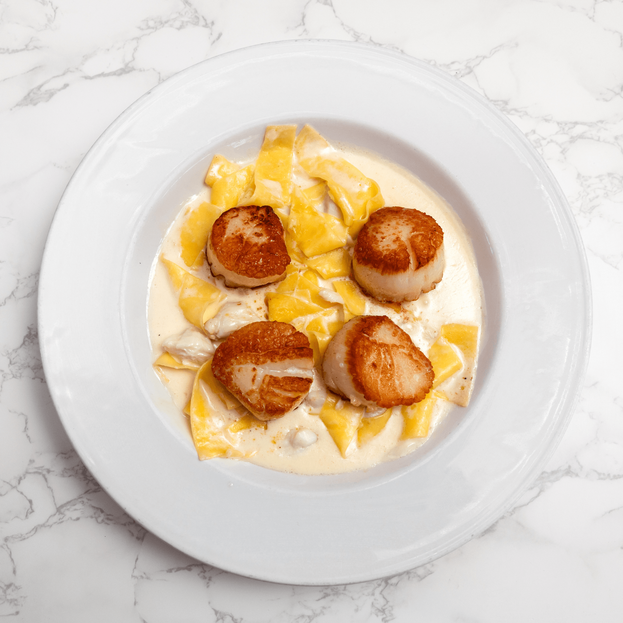 Sea Scallops & Pappardelle.